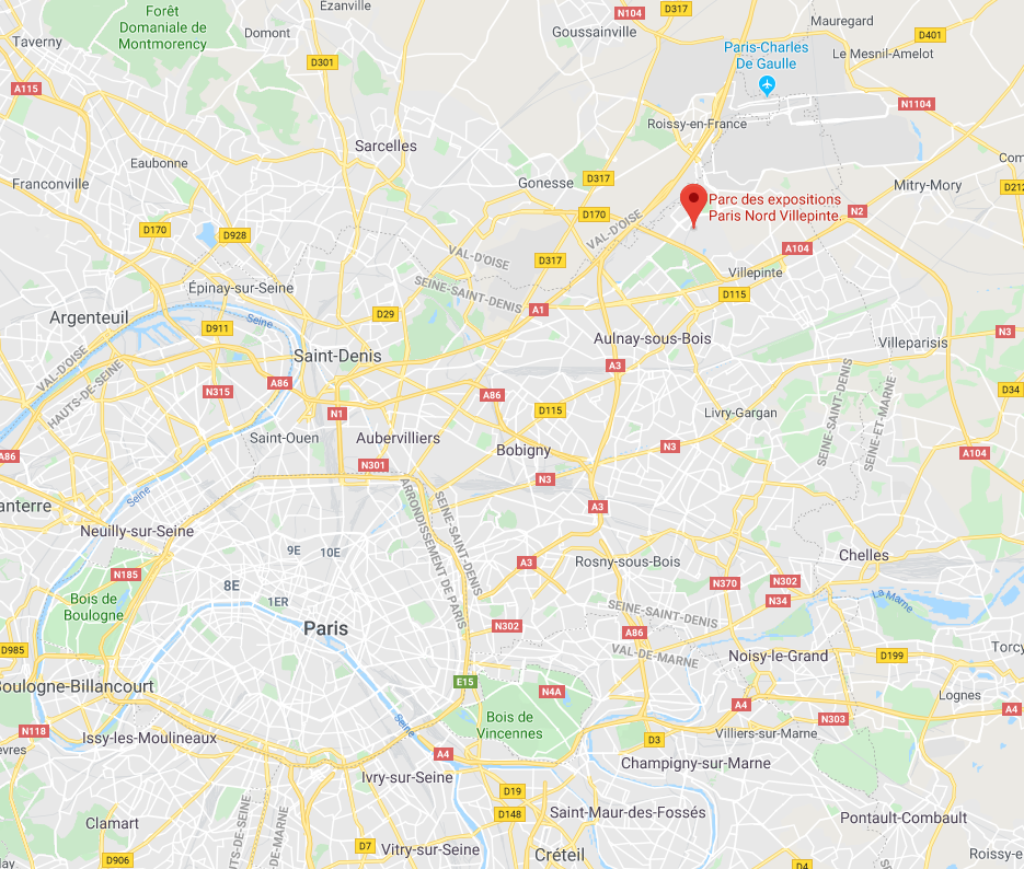 Votre itinéraire pour BATIMAT 2019 batimat villepinte carte maps itinéraire 2019