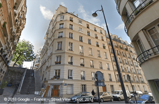 Immeuble Parisien stabilisé par injections Vue de l'immeuble en copropriété stabilisé par URETEK