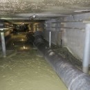 Infiltrations d'eau avant l'intervention d'URETEK