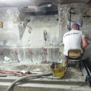 Réalisation des injections de résine