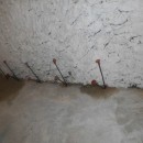 Canules en attente des injections de résine   